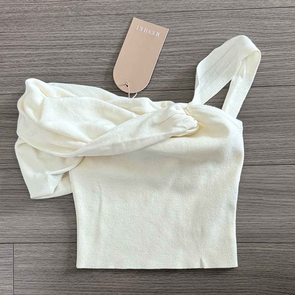 Meshki Off-White Women's Crop Top